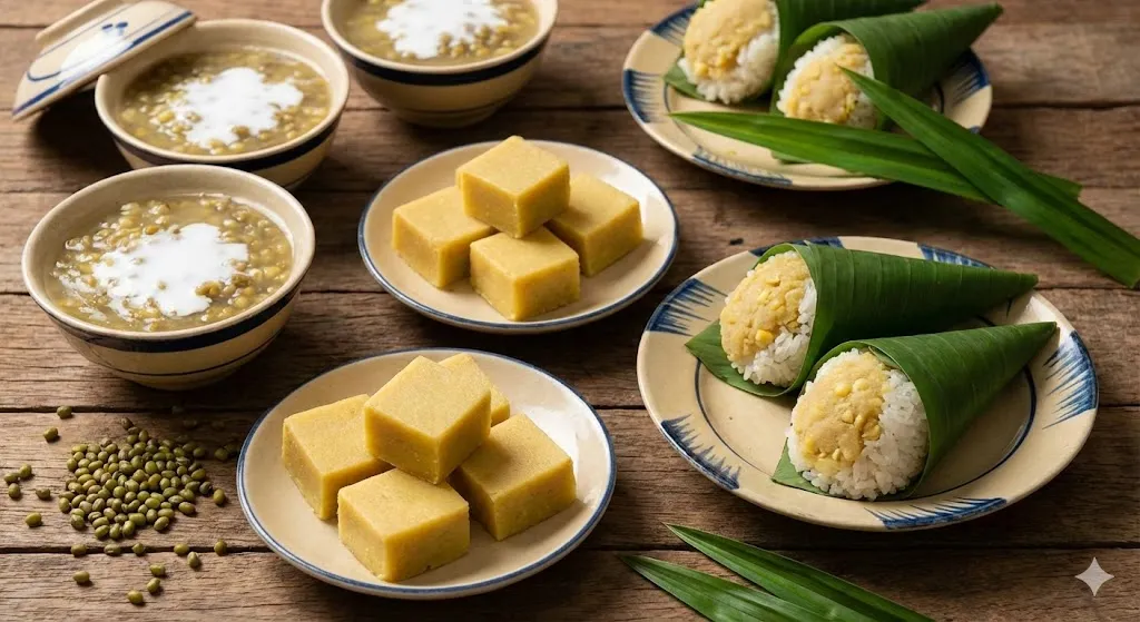 Vietnamese mung bean snacks